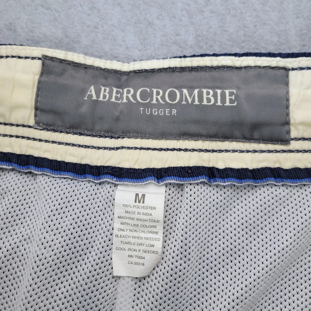 Abercrombie Tugger Board Shorts Mens Medium Navy Blue Y2K Cargo Swim Trunks